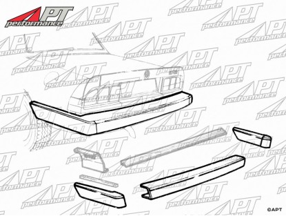 Rear bumper (3 pcs.) plastic Spider 83-89