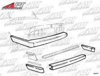 Rear bumper (3 pcs.) plastic Spider 83-89