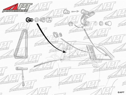 Screw for front deflector hinge  GT/ GTV Bertone