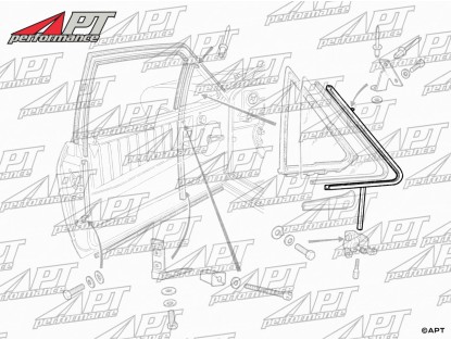 Quarterlight window pivot right Alfetta GT/V 1. Series