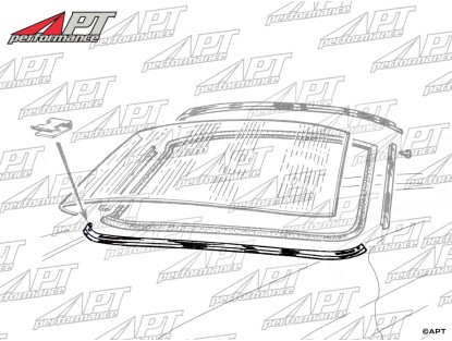 Windscreen chrome rim Spider 70 - 93