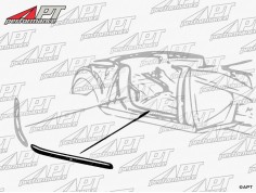 Set (2) lower inner rocker panel chrome trim Alu 750 Spider 2