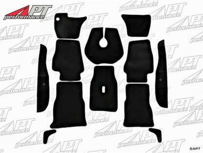Carpet set black Berlina hanging pedals
