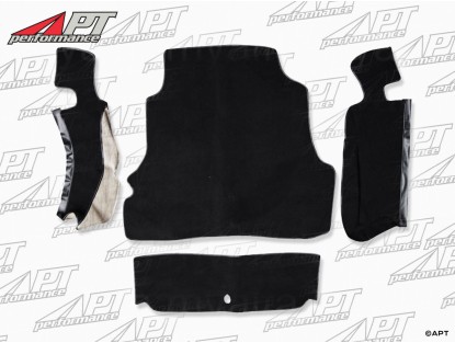Boot carpet set black Velours Deluxe Spider 1983 - 89