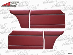 Set (4) door panels bordeaux red  1300 - 1750 GT / GTV