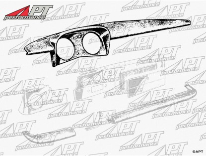 Dashboard cover orig. Spider 1966 - 68 (straight bolts)