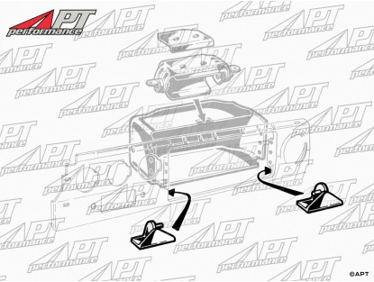 Pair glove box hinges Roundtail Spider / Fastback Spider