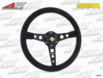 MOMO Prototipo dished black spokes suede 350mm