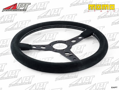 MOMO Prototipo dished black spokes suede 350mm