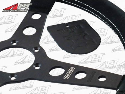 MOMO Prototipo dished black spokes suede 350mm