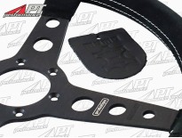MOMO Prototipo dished black spokes suede 350mm