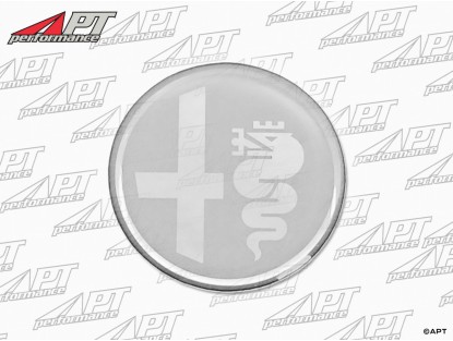 Steering wheel centre badge silver Alfa Romeo 40mm