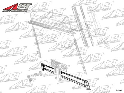 Window mechanism bracket set (2) 2000 Touring Spider