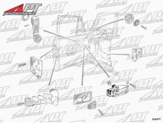 Base plate for inner door handle 1750-2000 Berlina 2