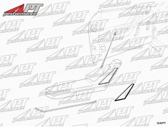 Chromed plastic triangle insert set (2) for armrests Spider 2