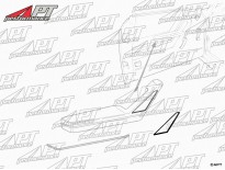 Chromed plastic triangle insert set (2) for armrests Spider