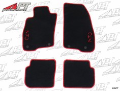 Set floor mats black Velours Mito 2008-18