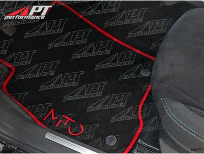 Set floor mats black Velours Mito 2008-18