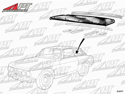 Rear window shelf 1300 - 2000 GTV Bertone 2. S. 45cm