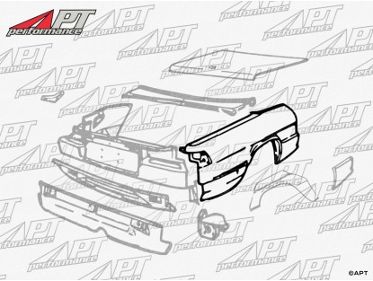 Rear fender Spider 90 - 93 right