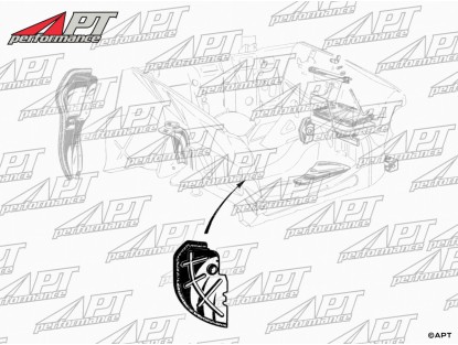 Splash guard for wheel well GTV Bertone left Alloy