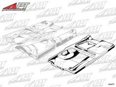 Floor panel front + rear Spider 1300 - 2000 left 2