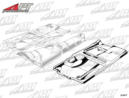 Floor panel front + rear Spider 1300 - 2000 left