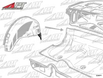 Replacement panel for inner right wheel arch GT Bertone