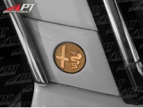 Round golden badge C- Pillar Giulia Super left / right
