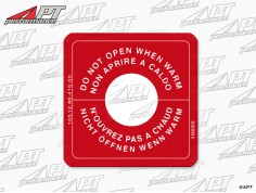 Sticker for radiator cap 105 / 115 / 116