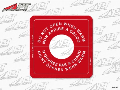 Sticker for radiator cap 105 / 115 / 116
