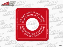 Sticker for radiator cap 105 / 115 / 116
