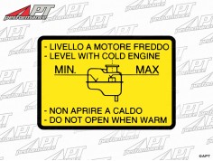 Sticker for coolant overflow container Alfetta GTV / 6