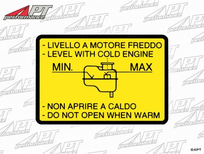 Sticker for coolant overflow container Alfetta GTV / 6