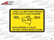Sticker for coolant overflow container Alfetta GTV / 6
