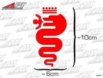 Sticker Alfa snake red (10cm)