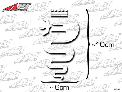 Sticker Alfa snake white (10cm)