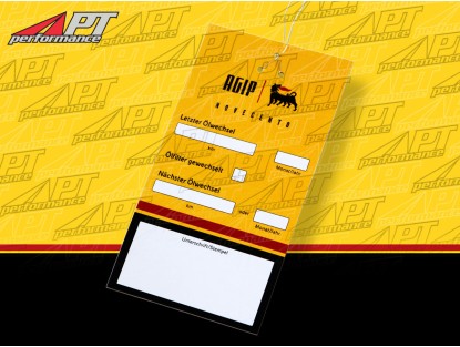 AGIP Novecento oil change label