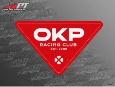 Sticker OKP RACING CLUB  200 x 115mm RED