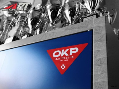 Sticker OKP RACING CLUB  200 x 115mm RED