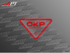 Sticker OKP RACING CLUB  80 x 45mm RED inside