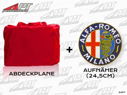 Car Cover Deluxe Satin Red S with Bag / Alfa Milano Logo