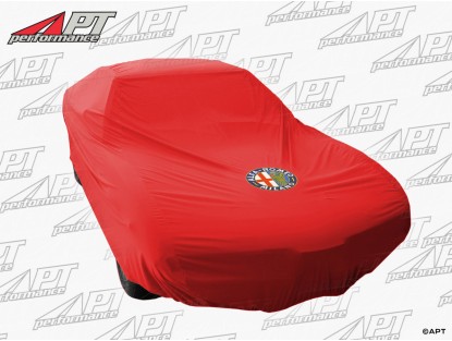 Car Cover Deluxe Satin Red L with Bag / Alfa Milano Logo
