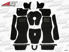 Carpet set black Bertone GTV (hanging pedals)