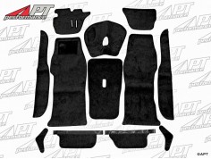 Carpet set black Giulia MK 1 (standing pedals)