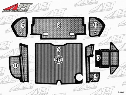 Set (7) rubber trunk mats 2000 / 2600 Touring