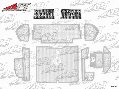 Set (2) complete rubber mats 2000 / 2600 Sprint