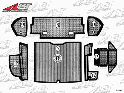 Set (7) complete rubber mats 2000 / 2600 Sprint