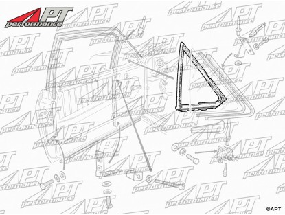 Set triangle window rubber seals Alfetta GT/V 1. Series