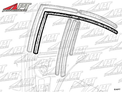 Rear window seal set velours Alfetta GT / GTV / GTV6